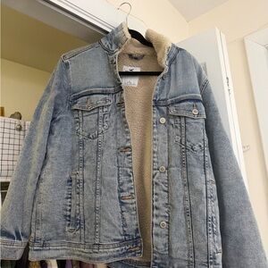 Hollister Cream Sherpa-Lined Jacket